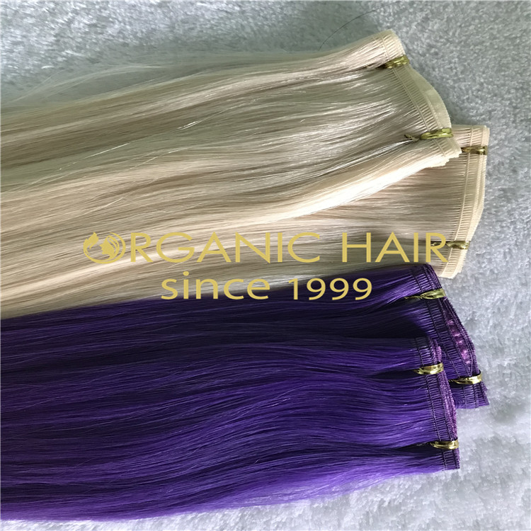 Organic new flat lace weft extensions  H211